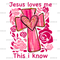 Jesus Loves Me This I Know DTF Transfer