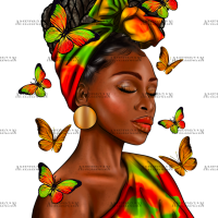Juneteenth Afro Woman-4 DTF Transfer