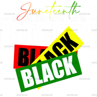 Juneteenth Blackity Black Black DTF Transfer
