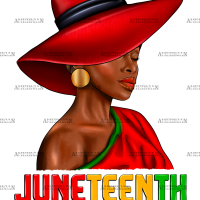 Juneteenth Freeish Since 1865 Black Woman DTF Transfer