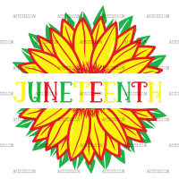 Juneteenth Sunflower DTF Transfer