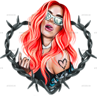 Karol G Bichota And Heart Red Dtf Transfer