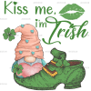 Kiss Me I'm Irish Gnome DTF Transfer