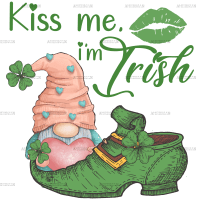 Kiss Me I'm Irish Gnome DTF Transfer