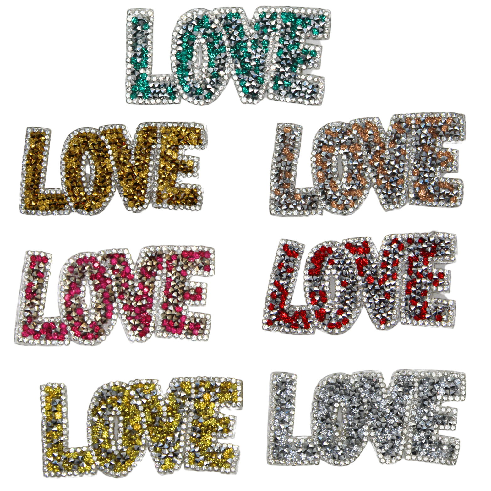 Love Word Rhinestone Patch