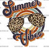 Leopard Retro Summer Vibes DTF Transfer