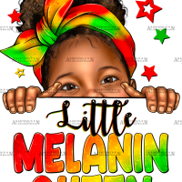 Little Melanin Queen Juneteenth DTF Transfer