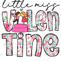 Little Miss Valentine-3 DTF Transfer