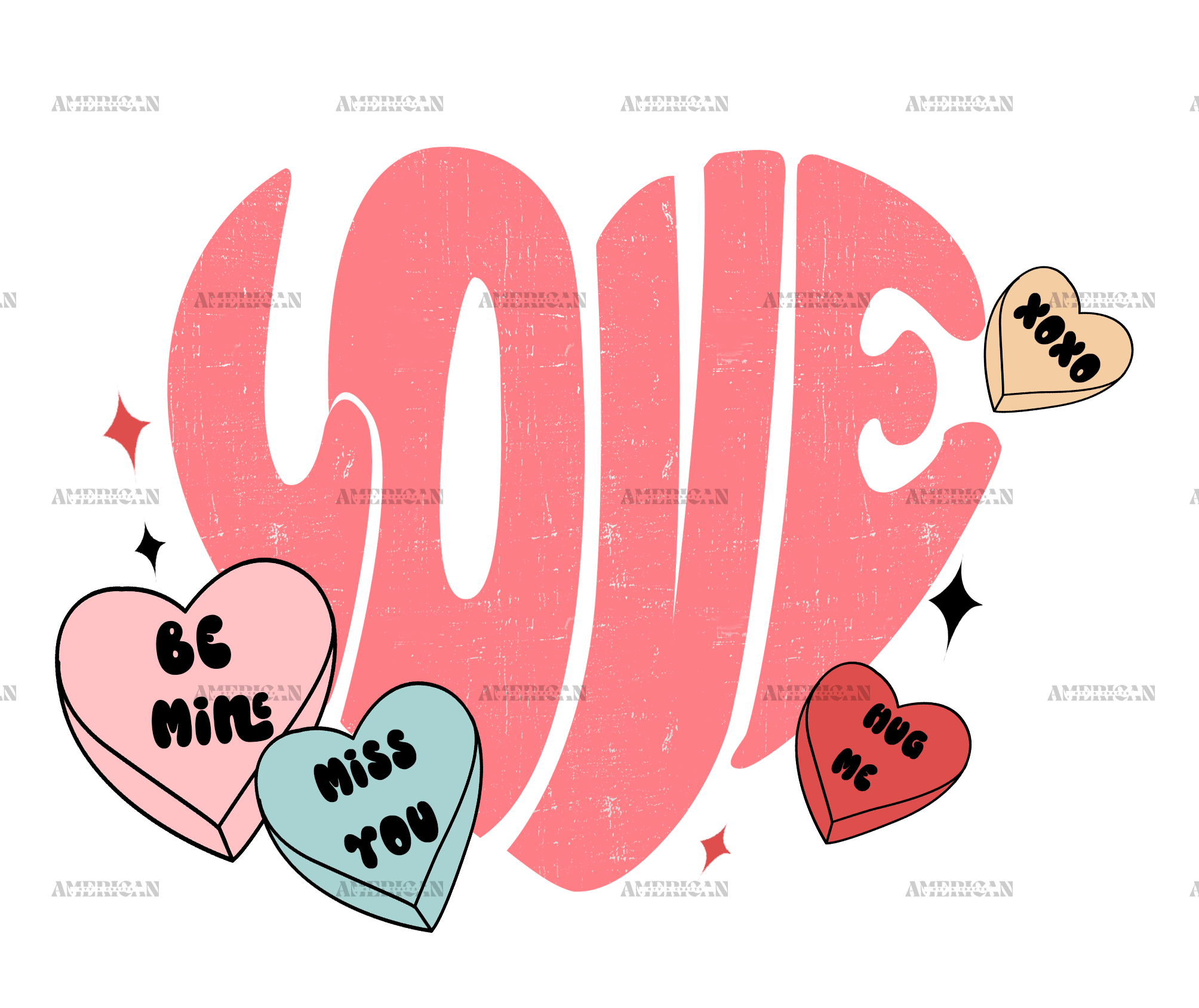 Love Candies DTF Transfer