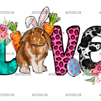 Love Easter Bunny DTF Transfer