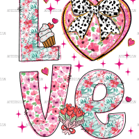 Love Heart DTF Transfer