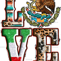 Love Mexico Dtf Transfer