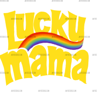 Lucky Mama Yellow DTF Transfer