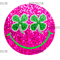 Lucky Smiley Face DTF Transfer