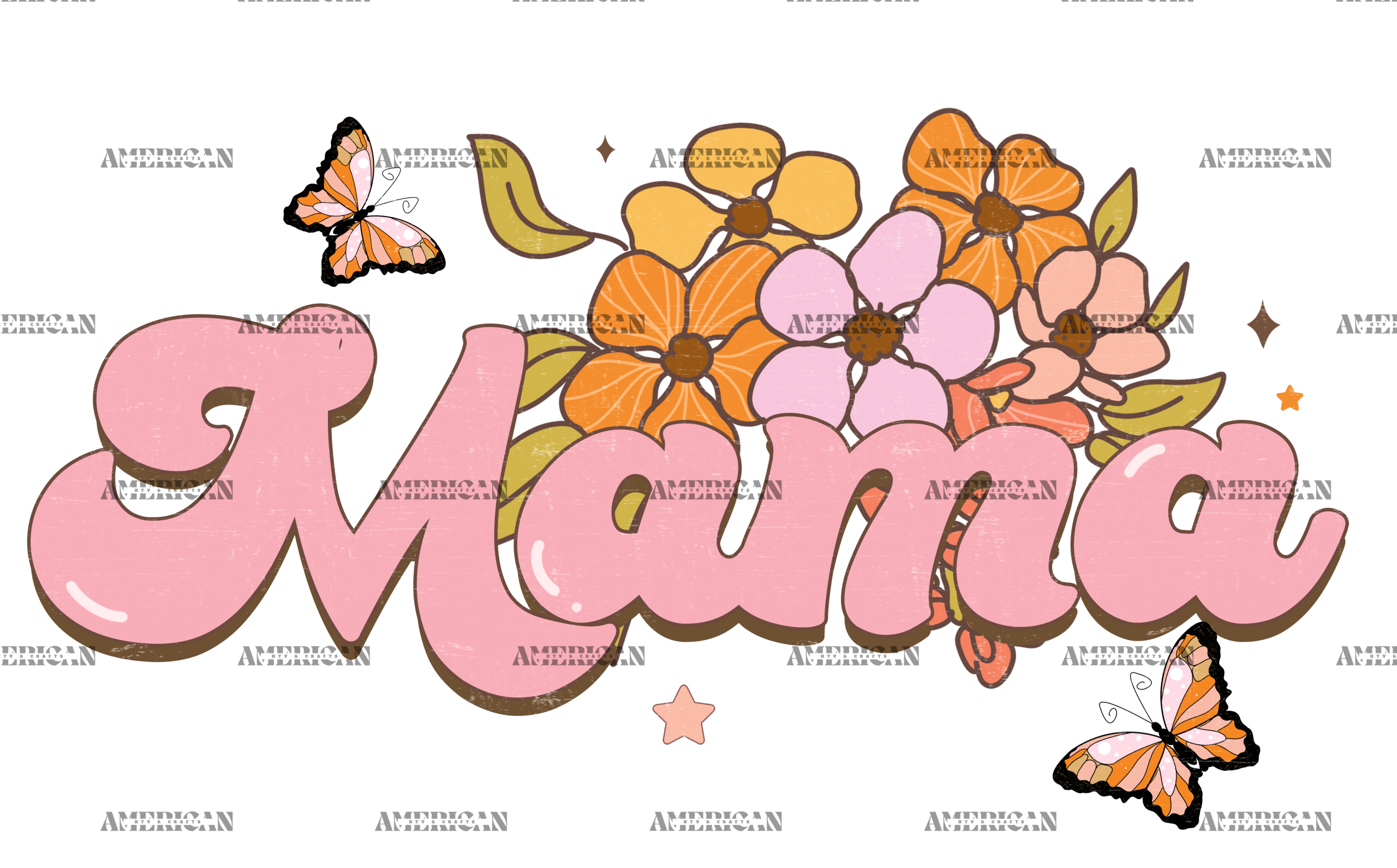 Mama Flowers DTF Transfer