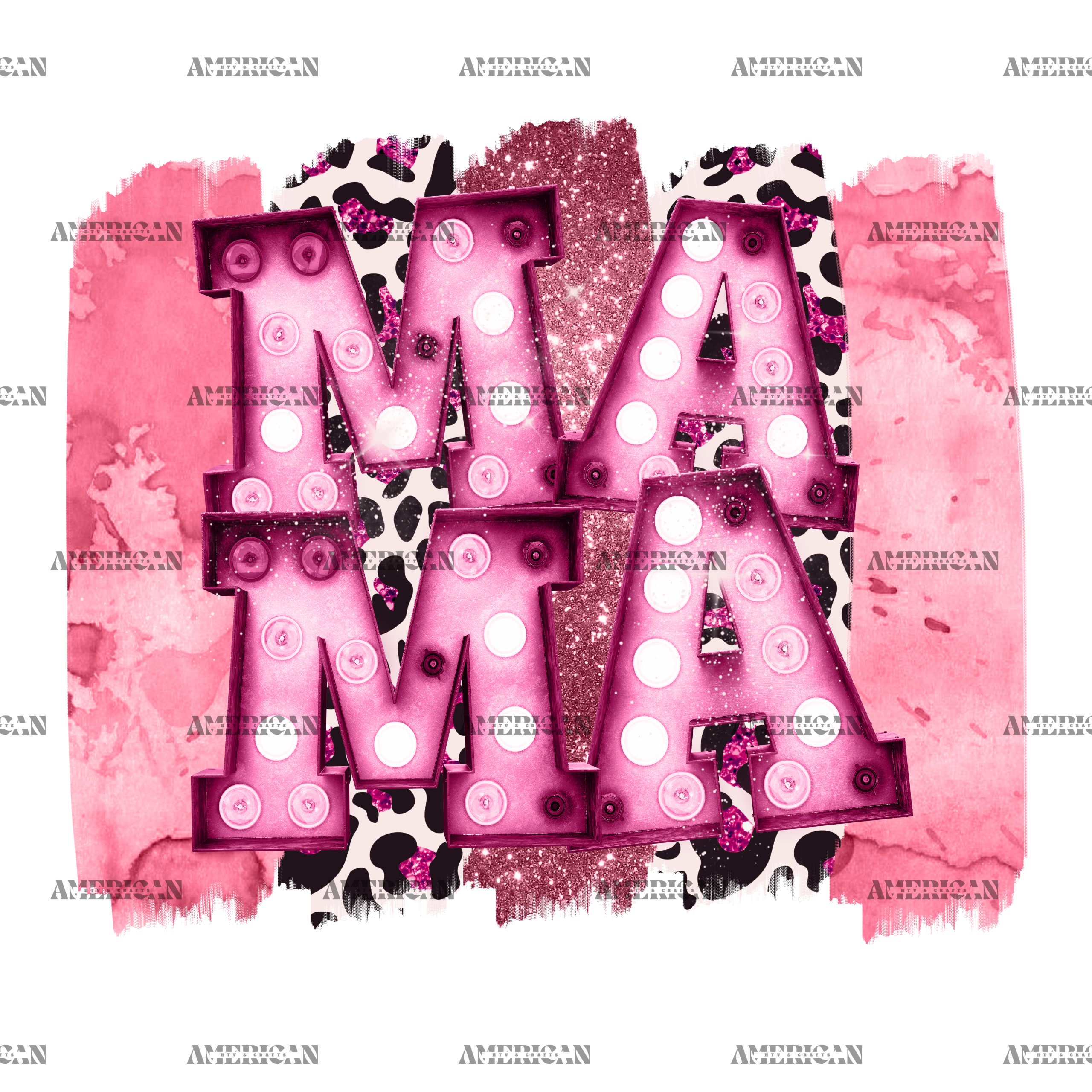 Mama Shining Pink DTF Transfer