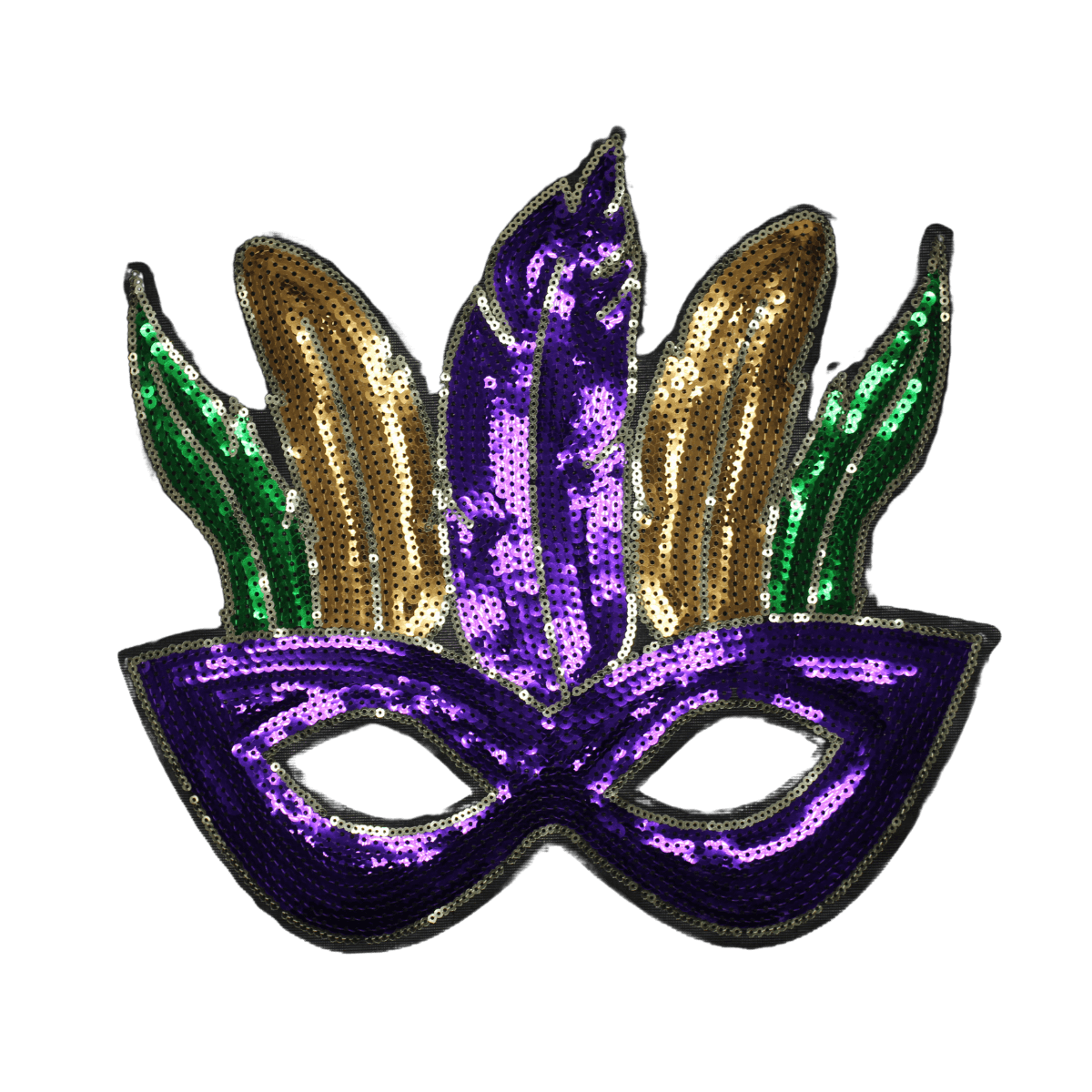 Mardi Gras Mask Patch (Large/Sequin)