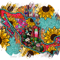 Mexico Map Dtf Transfer