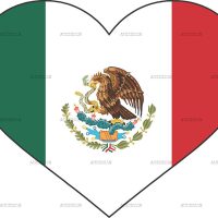 Mexico Heart Flag Dtf Transfer