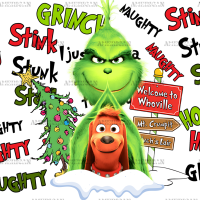 Naughty Stink Grinch UV DTF Transfer