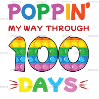 Poppin My Way Through 100 Days DTF Transfer