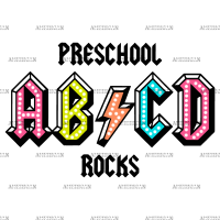 Preschool ABCD Rocks DTF Transfer
