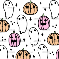 Pumpkin And Ghost UV DTF Transfer