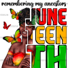 Remembering My Ancestors Juneteenth Afro Woman-2 DTF Transfer