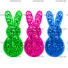 Sequins Bunnies DTF Transfer