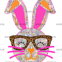 Silver Bunny DTF Transfer