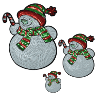 Snowman Patch (Large/Sequin)