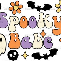 Spooky Babe UV DTF Transfer