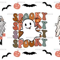 Spooky Ghost UV DTF Transfer