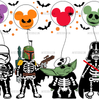 Spooky Star Wars UV DTF Transfer