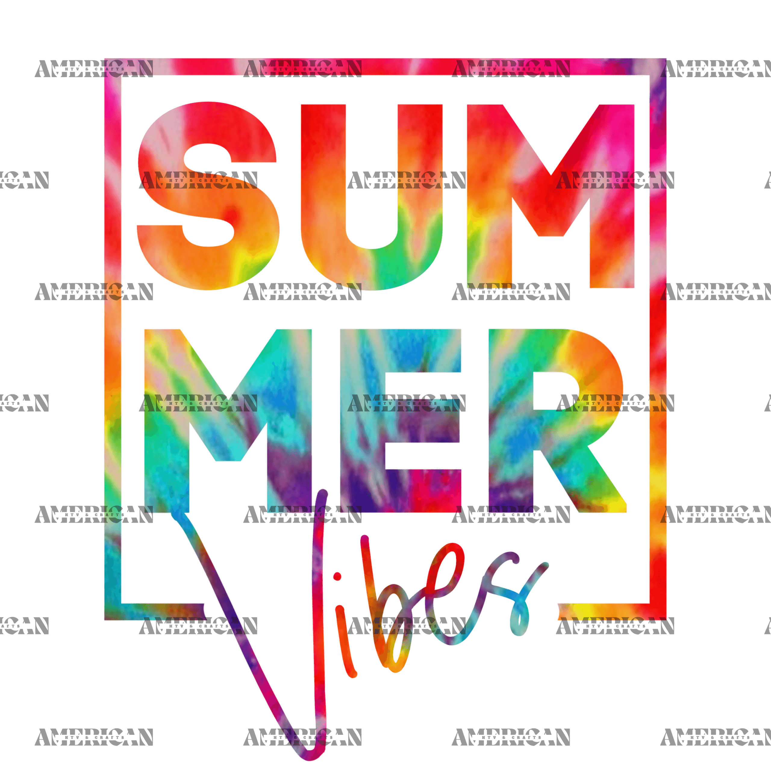 Summer Vibes Tiedye DTF Transfer