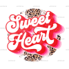 Sweet Heart Retro Grunge Circle DTF Transfer