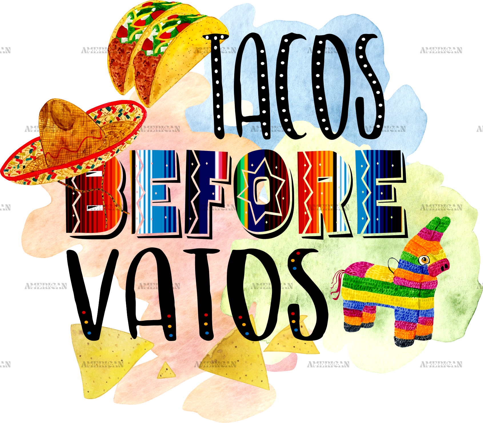 Tacos Before Vatos DTF Transfer