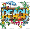 The Beach Is My Happy Place-1 DTF Transfer