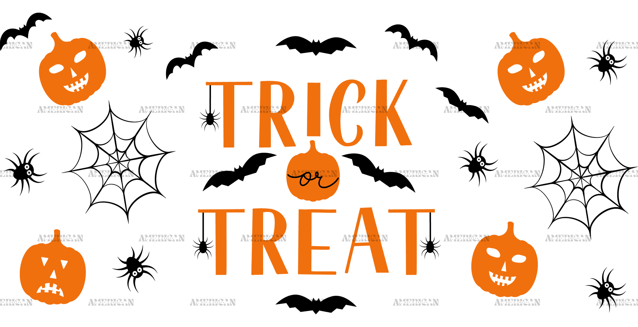 Trick Or Treat Pumpkin UV DTF Transfer