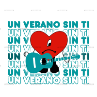 Un Verano Sin Ti Guitar-2 DTF Transfer