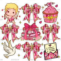 Valentine Bows-1 DTF Transfer