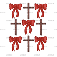 Valentine Cross Bows DTF Transfer