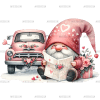 Valentine Gnomie Truck-5 DTF Transfer