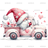 Valentine Gnomie Truck-7 DTF Transfer