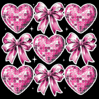 Valentine Heart Bows-1 DTF Transfer