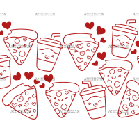 Valentine Pizza-2 UV DTF Transfer