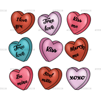Valentines Candies-1 DTF Transfer