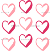 Valentines Day Hearts-7 UV DTF Transfer
