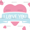 Valentines Day I Love You Hearts UV DTF Transfer