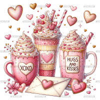 Valentines Latte DTF Transfer